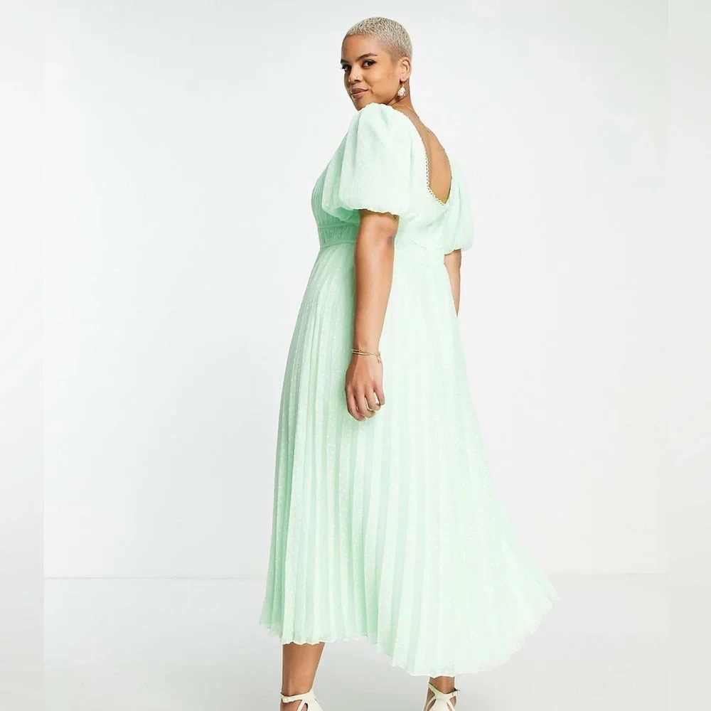 ASOS PLEATED MAXI DRESS     LIKE NEW - Picture 4 of 12